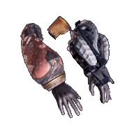 feathered gloves female