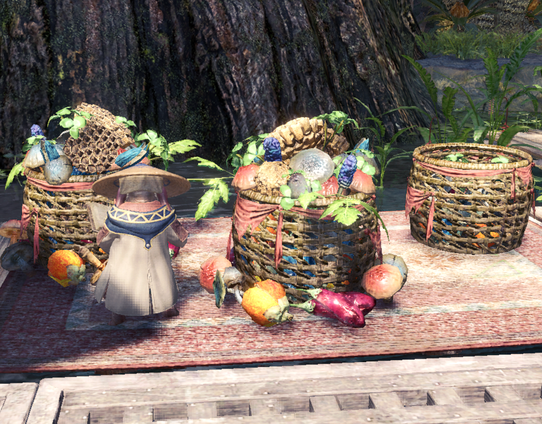 botanical baskets nearly full